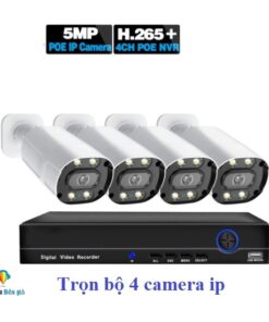 trọn bộ 4 camera ip